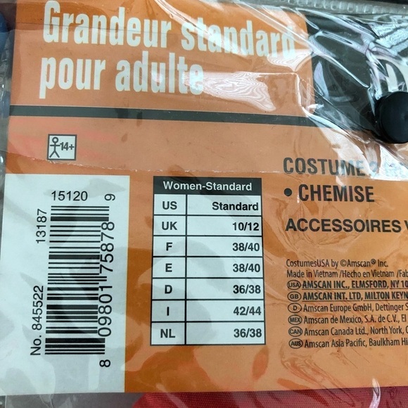 Women's Orange Costume Set - Picture 8 of 9